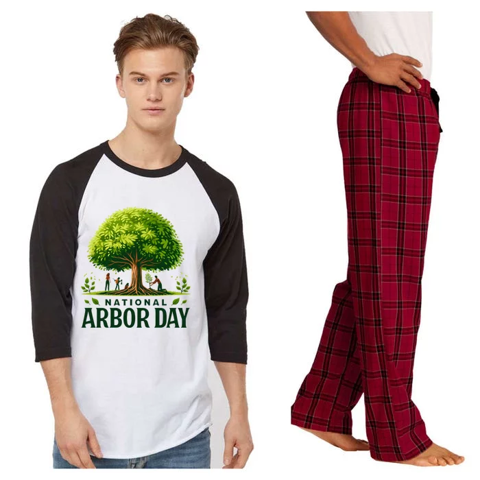 National Arbor Day Tree Care Happy Arbor Day Funny Gift Raglan Sleeve Pajama Set