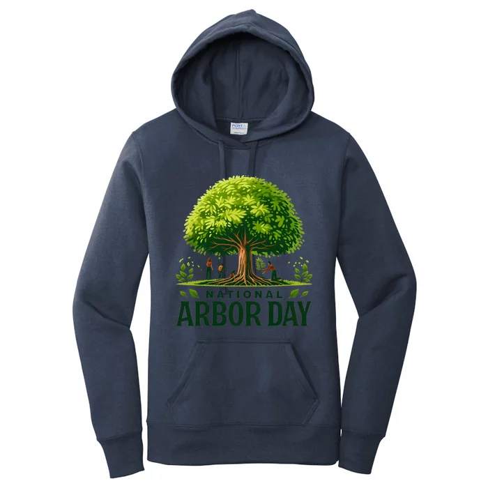 National Arbor Day Tree Care Happy Arbor Day Funny Gift Women's Pullover Hoodie