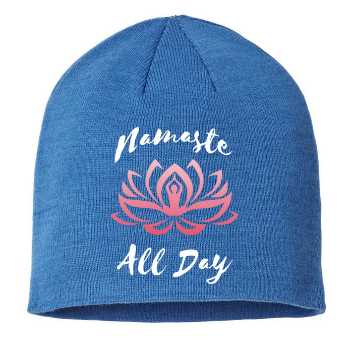 Namaste All Day Lotus Flower Yoga Gift 8 1/2in Sustainable Knit Beanie