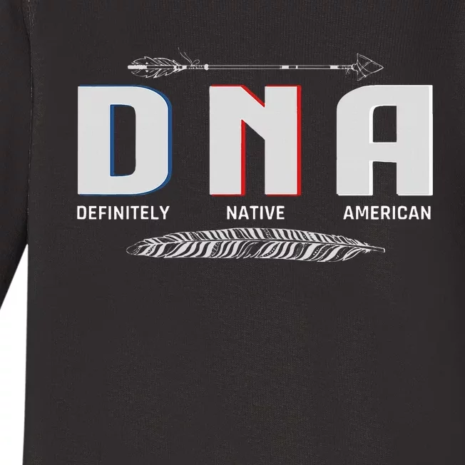 Native American Dna Native Indian Pride Indigenous Baby Long Sleeve Bodysuit