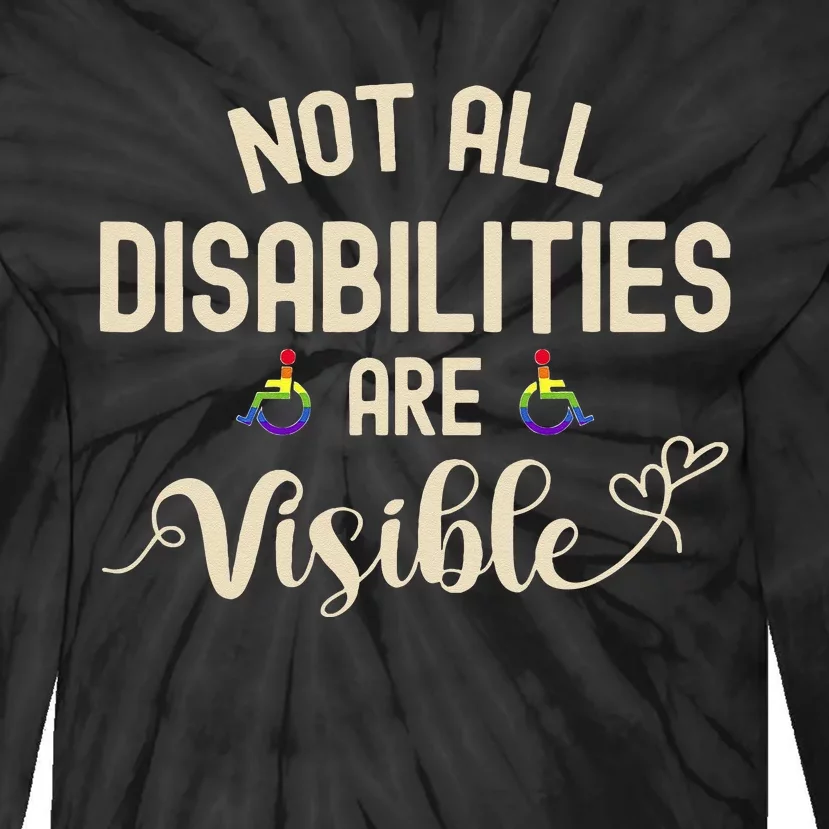 Not All Disabilities Are Visible Disability For Men Tie-Dye Long Sleeve Shirt