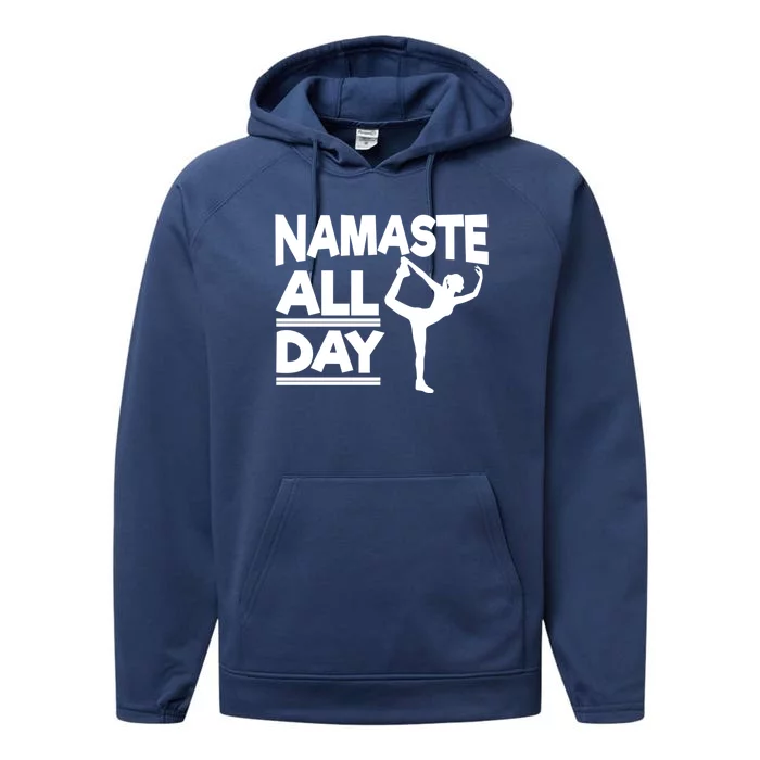 Namaste All Day Gift Performance Fleece Hoodie