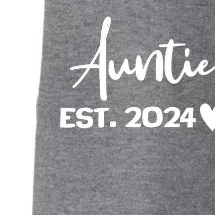 New Auntie Est. 2024 Doggie 3-End Fleece Hoodie