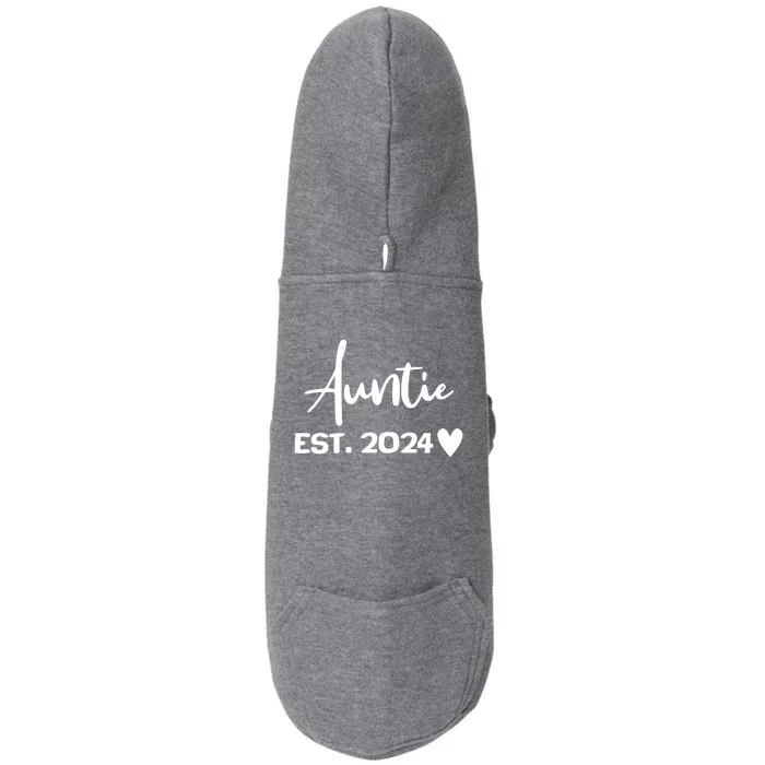 New Auntie Est. 2024 Doggie 3-End Fleece Hoodie