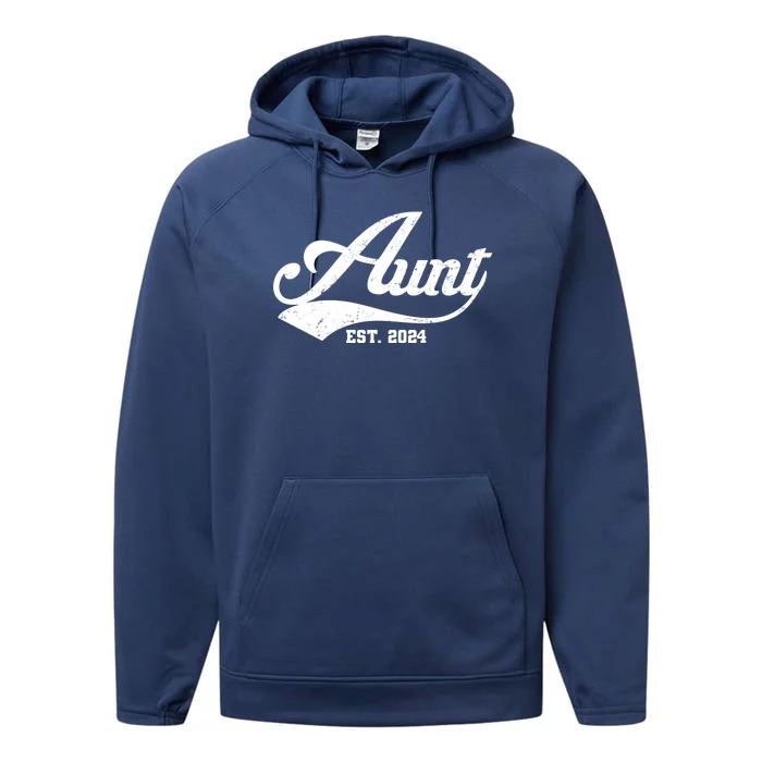 New Aunt Est 2024 Sporty Family Performance Fleece Hoodie