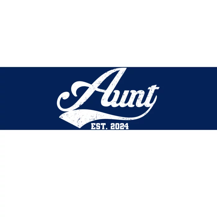 New Aunt Est 2024 Sporty Family Bumper Sticker