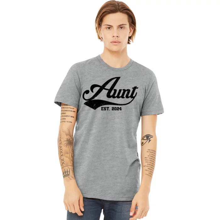 New Aunt Est 2024 Sporty Family Premium T-Shirt