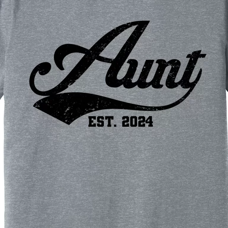 New Aunt Est 2024 Sporty Family Premium T-Shirt