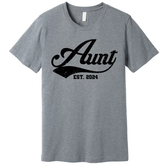 New Aunt Est 2024 Sporty Family Premium T-Shirt