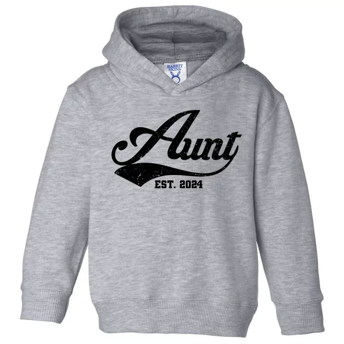 New Aunt Est 2024 Sporty Family Toddler Hoodie