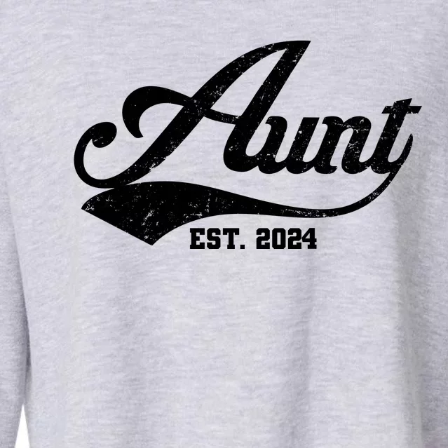 New Aunt Est 2024 Sporty Family Cropped Pullover Crew