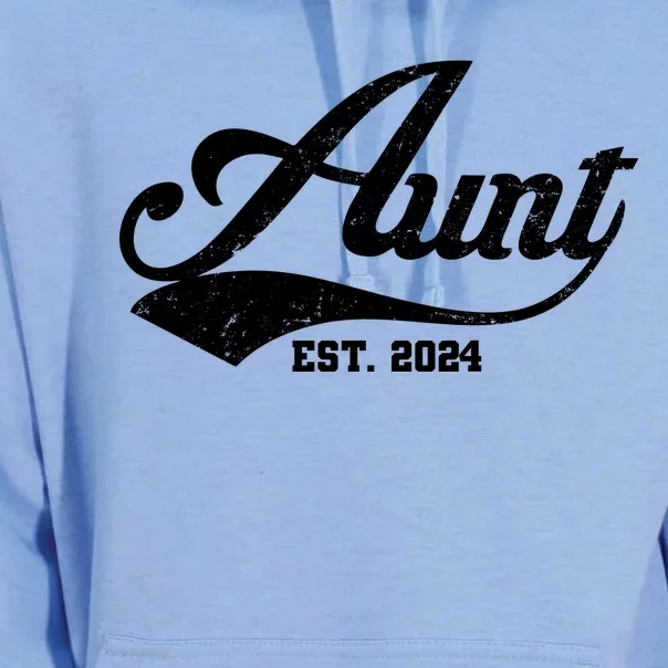 New Aunt Est 2024 Sporty Family Unisex Surf Hoodie