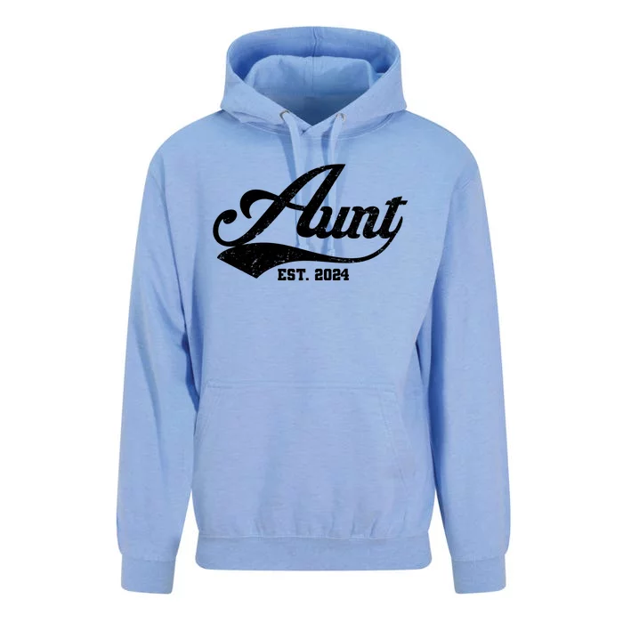 New Aunt Est 2024 Sporty Family Unisex Surf Hoodie