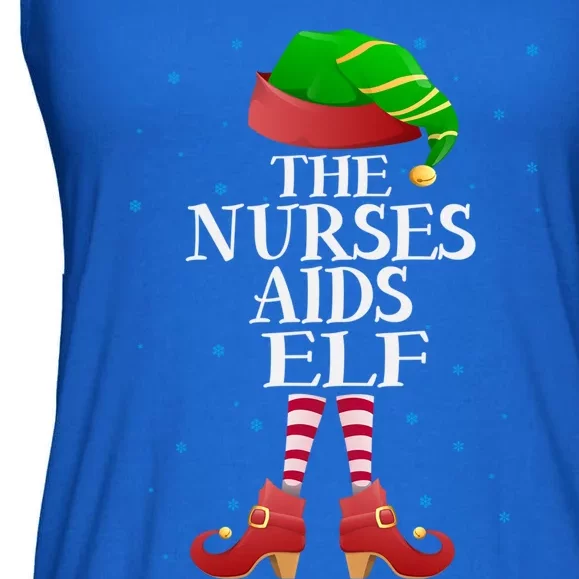 Nurses Aids Elf Funny Matching Pajama Group Christmas Gift Ladies Essential Flowy Tank