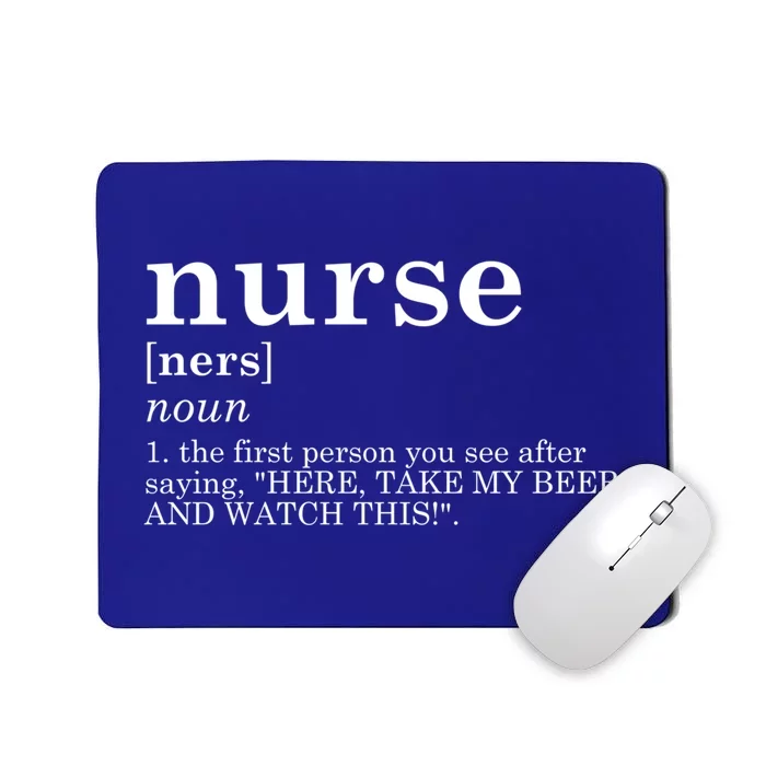 Nurse Appreciation Funny Gift Funny Definition Nursing Rn Gift Mousepad