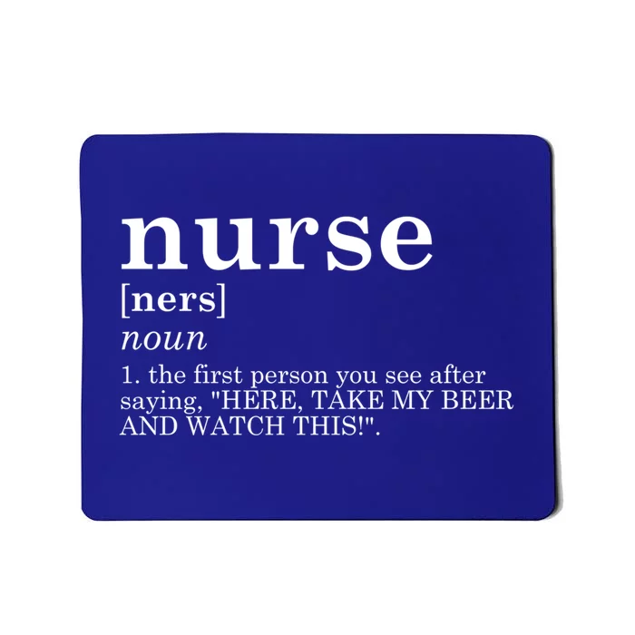 Nurse Appreciation Funny Gift Funny Definition Nursing Rn Gift Mousepad