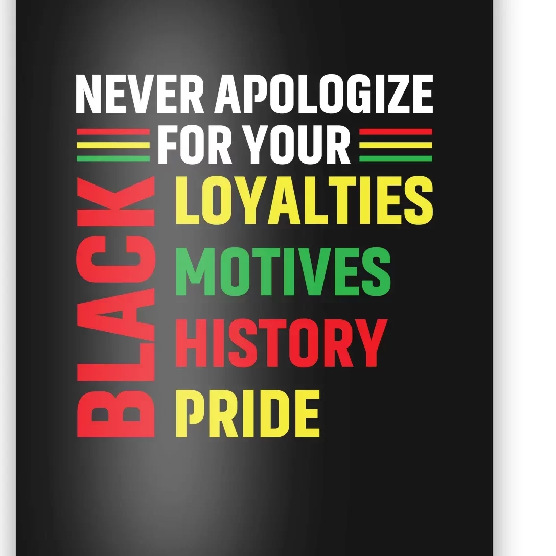 Never Apologize For Your Blackness Black History Juneteenth Poster