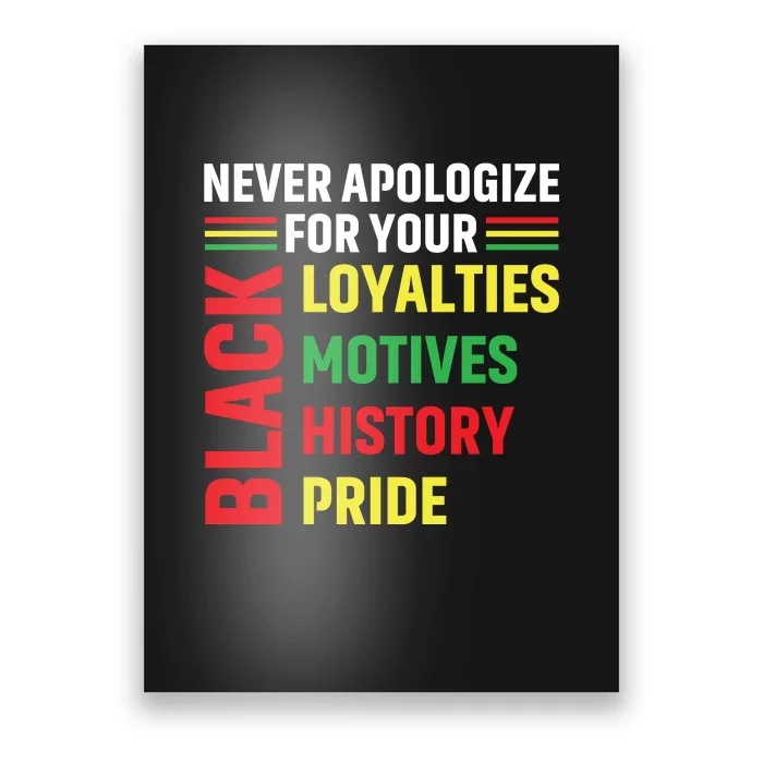 Never Apologize For Your Blackness Black History Juneteenth Poster