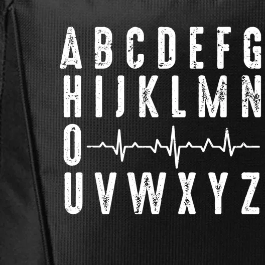 Nurse Abcs Funny Pqrst Ekg Heart Rhythm Gift City Backpack