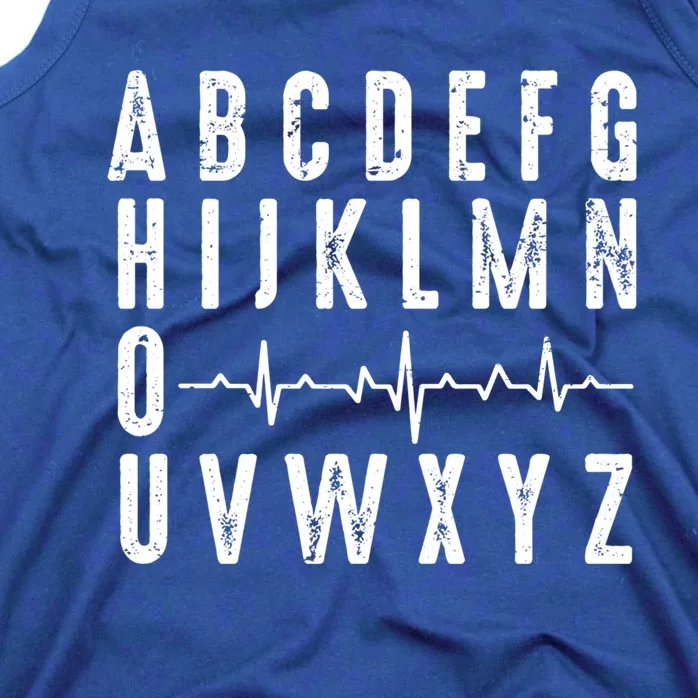 Nurse Abcs Funny Pqrst Ekg Heart Rhythm Gift Tank Top