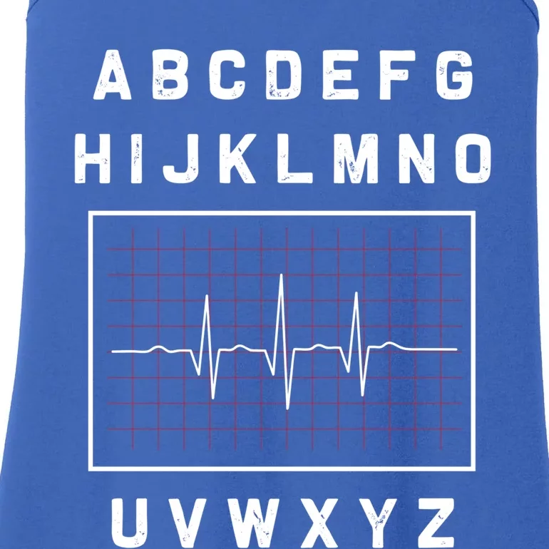 Nurse Alphabet Funny Pqrst Wave Rn Gift Nurses Heartbeat Gift Ladies Essential Tank