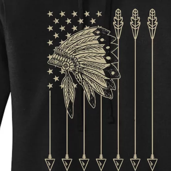 Native American Flag for Native Americans Women's Pullover Hoodie