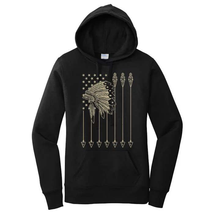 Native American Flag for Native Americans Women's Pullover Hoodie