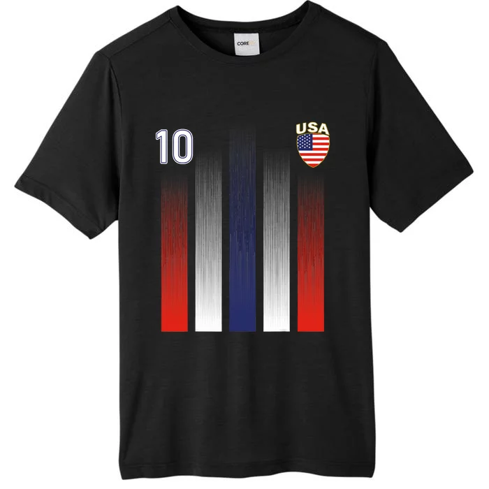 National America Flag American Soccer USA Jersey Fan 10 ChromaSoft Performance T-Shirt