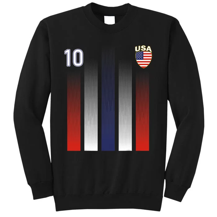 National America Flag American Soccer USA Jersey Fan Tall Sweatshirt