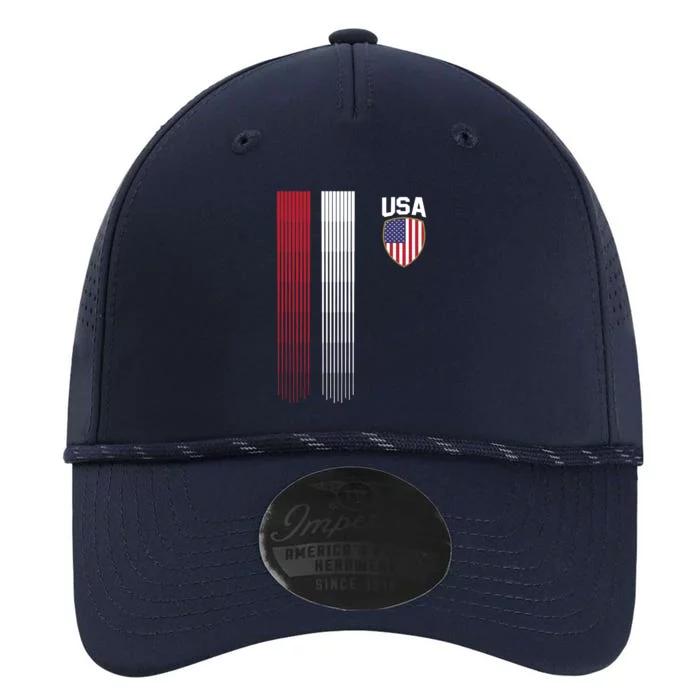 National America Flag USA American Football Fan Soccer Team Performance The Dyno Cap