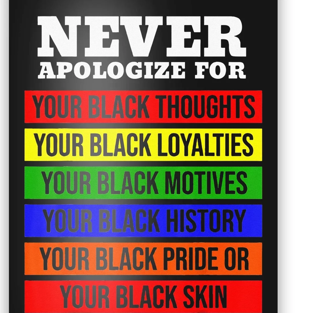 Never Apologize For Your Blackness Black History Month Poster