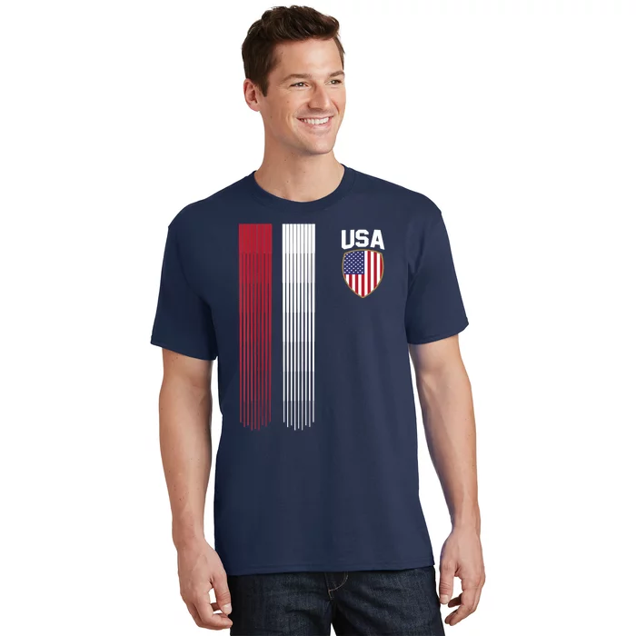 National America Flag USA American Football Fan Soccer Team T-Shirt