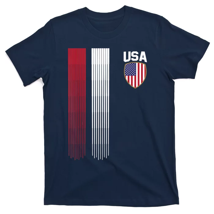 National America Flag USA American Football Fan Soccer Team T-Shirt