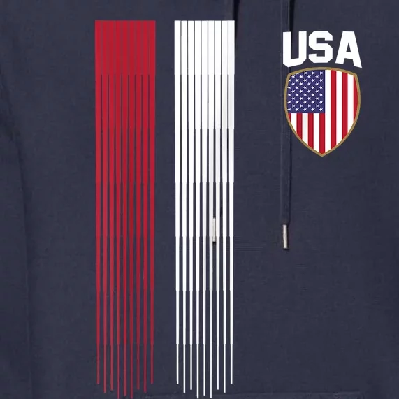 National America Flag USA American Football Fan Soccer Team Premium Hoodie