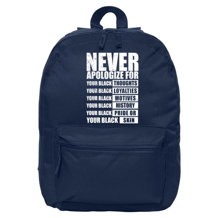 Never Apologize For Your Black Thoughts Black History Month 16 in Basic Backpack