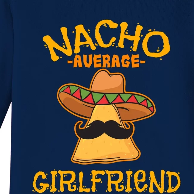 Nacho Average Friend Mexican Valentine's Day Couple Gift Baby Long Sleeve Bodysuit