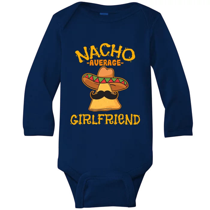 Nacho Average Friend Mexican Valentine's Day Couple Gift Baby Long Sleeve Bodysuit