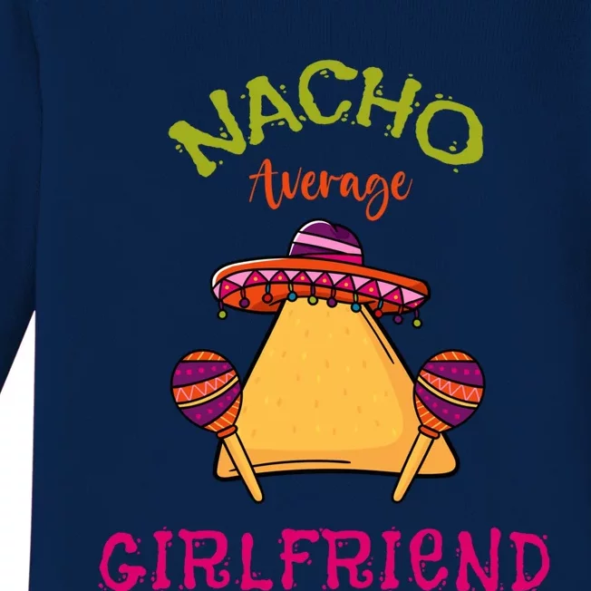 Nacho Average Friend Mexican Valentine's Day Couple Funny Gift Baby Long Sleeve Bodysuit