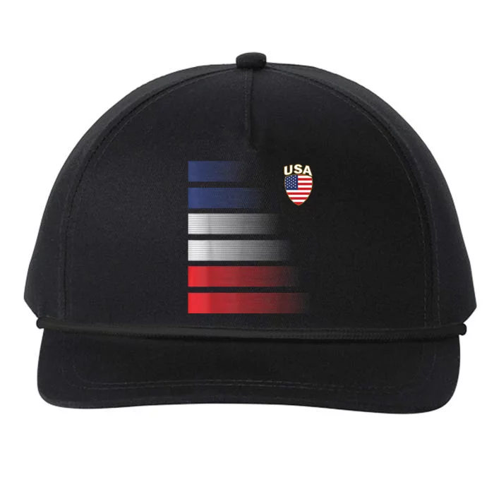 National America Flag American Soccer USA Jersey Fan Team Snapback Five-Panel Rope Hat