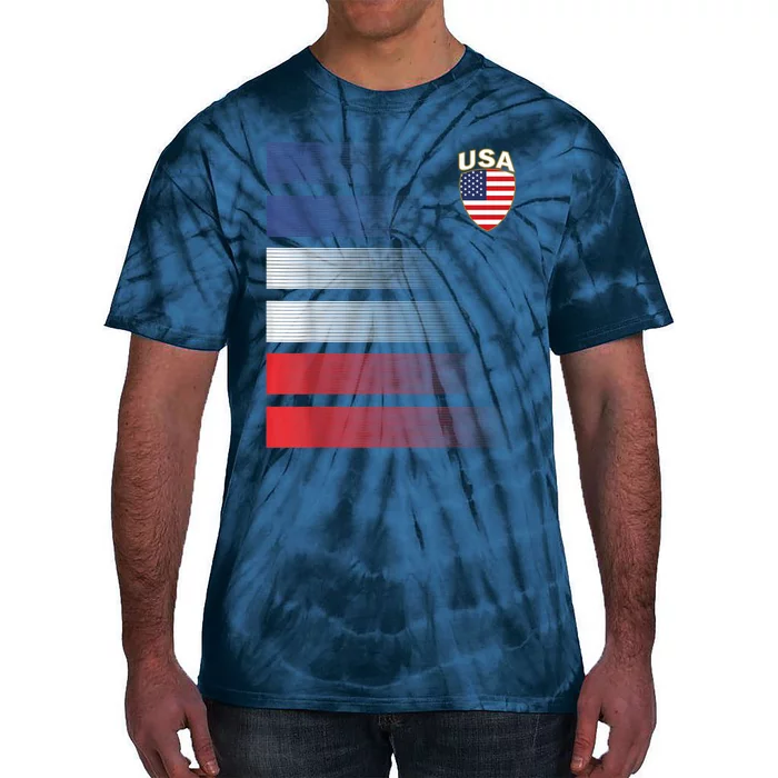 National America Flag American Soccer USA Jersey Fan Team Tie-Dye T-Shirt