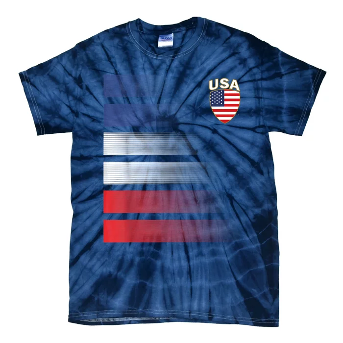 National America Flag American Soccer USA Jersey Fan Team Tie-Dye T-Shirt