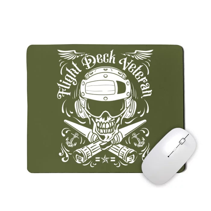 Naval Aviation Flight Deck Veteran Skull Mousepad