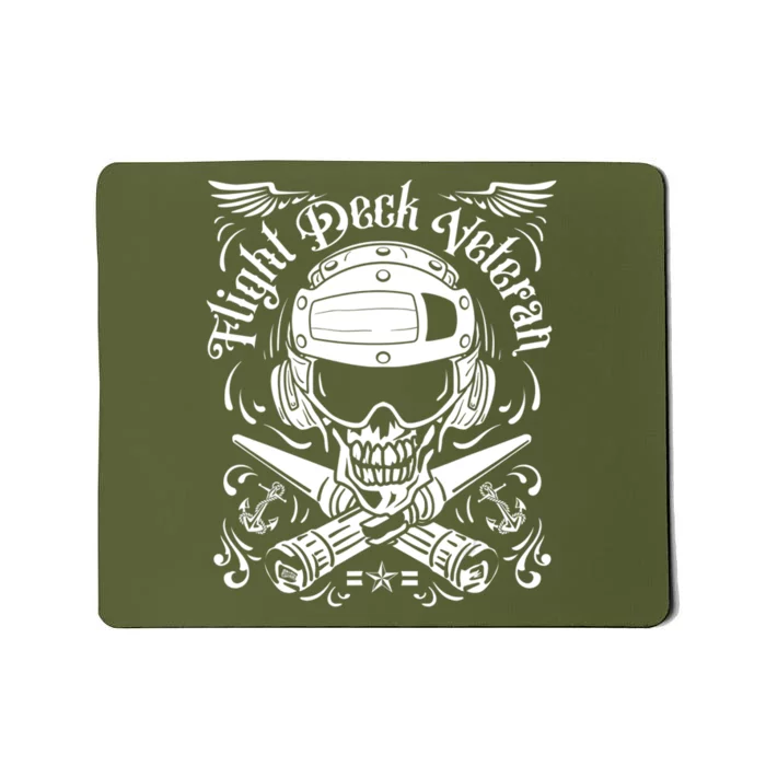 Naval Aviation Flight Deck Veteran Skull Mousepad