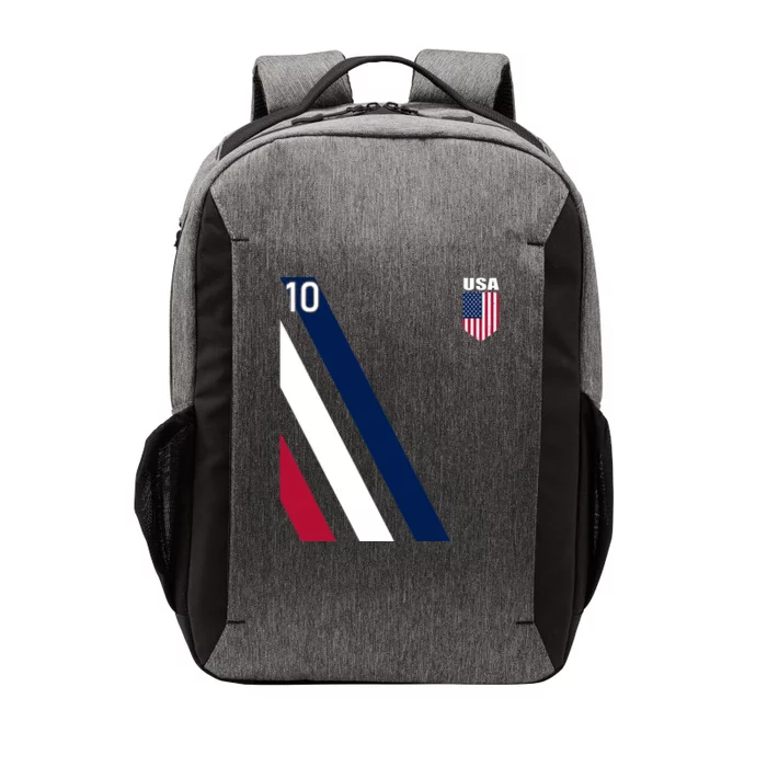 National American Flag Soccer USA Jersey Fan 10 Football USA Vector Backpack