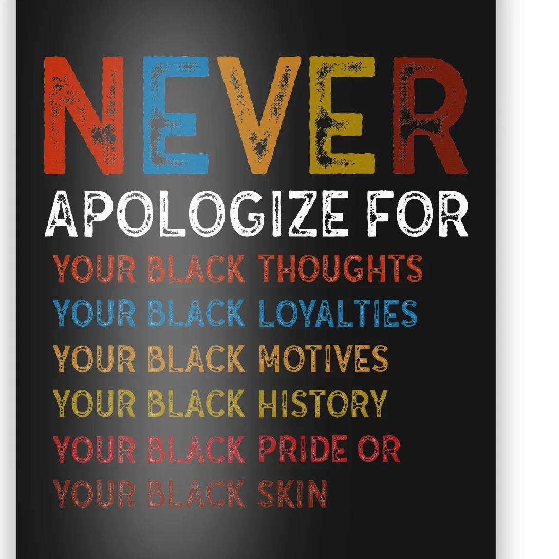 Never Apologize For Your Blackness Black History Poster