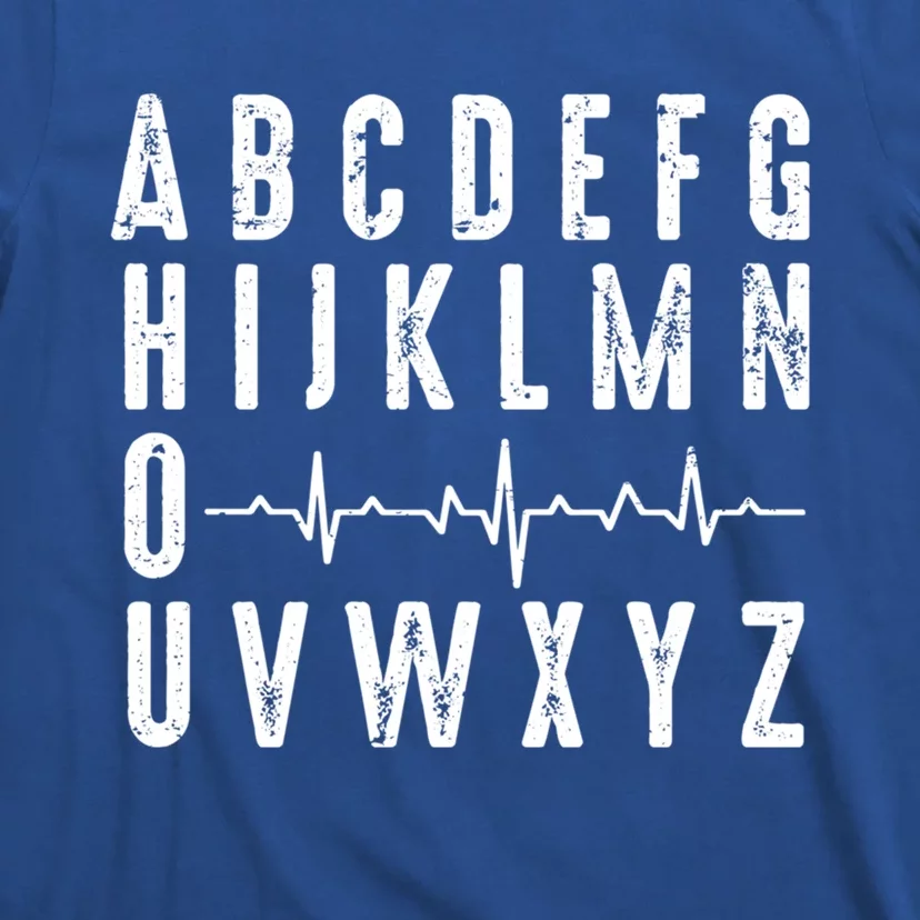 Nurse Abcs Funny Pqrst Ekg Heart Rhythm Gift T-Shirt