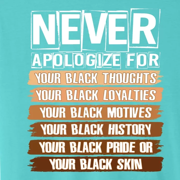 Never Apologize For Your Black History ChromaSoft Performance T-Shirt