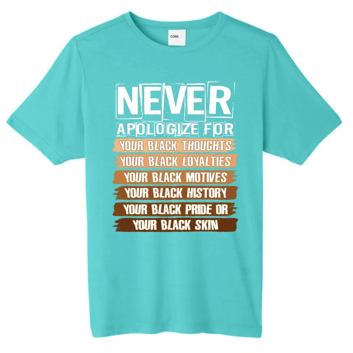 Never Apologize For Your Black History ChromaSoft Performance T-Shirt