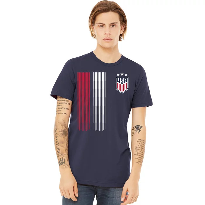 National America Flag USA American Football Fan Soccer Team Premium T-Shirt