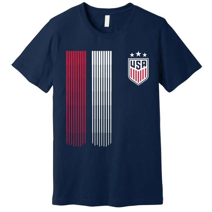 National America Flag USA American Football Fan Soccer Team Premium T-Shirt